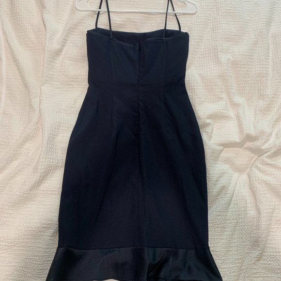 1990's Vintage Laundry by Shelli Segal Navy Dress - Picture 2 of 4